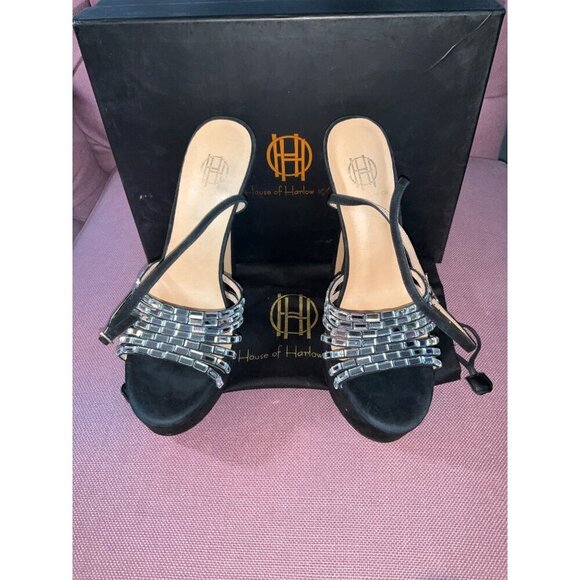 House of Harlow 1960 x REVOLVE Audre Platforms in Black 8 New with box Womens - Picture 6 of 12